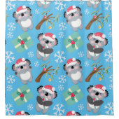 Schattige Kerst Koala douchegordijn (Voorkant)