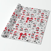 Schattige Kerst Koe Stier Cadeaupapier (Uitgerold)