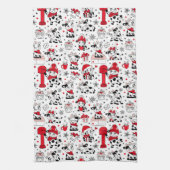 Schattige Kerst Koe Stier Theedoek (Verticaal)