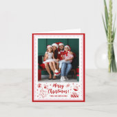 Schattige Kerst Krabbels Vakantiefoto Feestdagen Kaart (Voorkant)