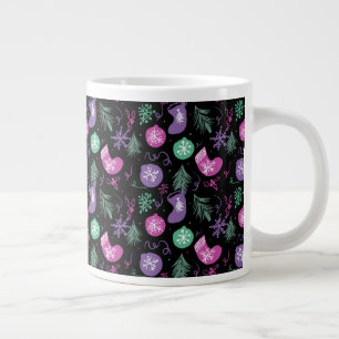 Schattige Kerst Krabbeltjes Sneeuwvlokken Kous Boo Grote Koffiekop