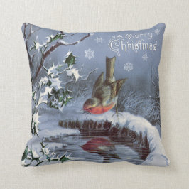 Schattige  kerst kussen met vogel!