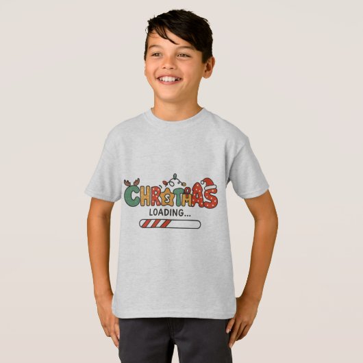 Schattige Kerst Laadsticker T-shirt (Voorkant volledig)