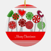Schattige Kerst Lollipops Ornament (Achterkant)