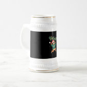 Schattige Kerst Luiaard Sinterklaas Hoed Kerstmis Bierpul (Voorkant links)