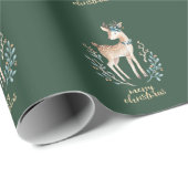 Schattige kerst met rendieren en groene kerst cadeaupapier (Rol Hoek)