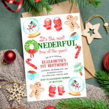 Schattige Kerst Mis ONEDERFUL Eerste Verjaardag