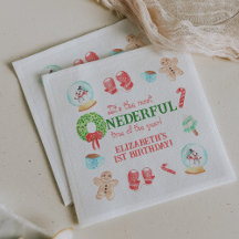 Schattige Kerst Mis ONEDERFUL Eerste Verjaardag