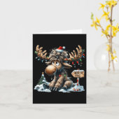 Schattige Kerst Moose Merry Christmoose Mannen Wom Kaart (Gele Bloem)