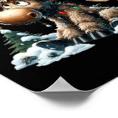 Schattige Kerst Moose Merry Christmoose Mannen Wom Poster (Hoek)