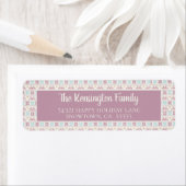 Schattige Kerst Pastel Sweater Pattern Etiket (Insitu)