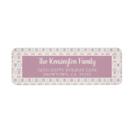 Schattige Kerst Pastel Sweater Pattern Etiket