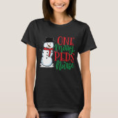 Schattige Kerst PEDS Verpleegster - Kindersneeuwpo T-shirt (Voorkant)