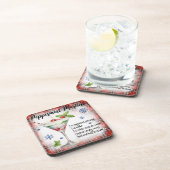 Schattige Kerst pepermunt Martini Drink recept Bier Onderzetter (Rechterzijde)