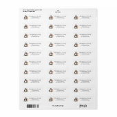 Schattige Kerst Pinguïn Retouradres Etiket (Full Sheet)