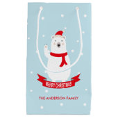 Schattige Kerst Polar Beer  Klein Cadeauzakje (Voorkant)