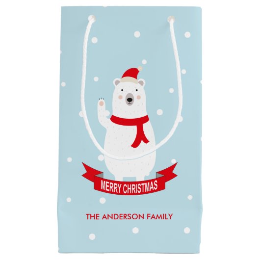 Schattige Kerst Polar Beer Klein Cadeauzakje (Voorkant)