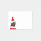 Schattige Kerst Pug Puppy Santa Hat Post-it® Notes (Voorkant)