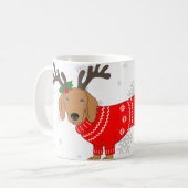 Schattige Kerst Pup Koffiemok (Voorkant links)