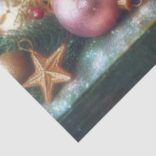 Schattige Kerst Puppy Craft Decoupage Tissuepapier (Detail)