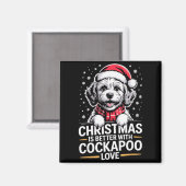 Schattige Kerst Puppy Hond Kerst Is Beter Met Apoo Magneet (Voorkant / Achterkant)