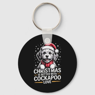 Schattige Kerst Puppy Hond Kerst Is Better Met Apo Sleutelhanger
