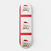 Schattige Kerst Puppy Persoonlijk Skateboard (Voorkant)