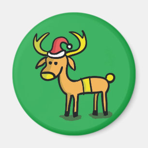 Schattige Kerst Reindeer Cartoon Magneet