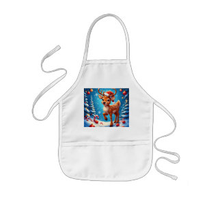 Schattige Kerst Reindeer Sinterklaas Hoed Snoepsto Kinder Schort