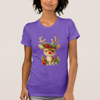 Schattige Kerst Rendier 3D Illustratie | Vakantie  T-shirt