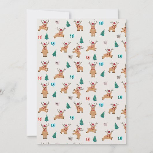 Schattige Kerst Rendier December Baby shower Kaart (Achterkant)