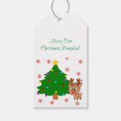 Schattige Kerst Rendier Rode Rudolph Tree Gift Lab Cadeaulabel (Voorkant)