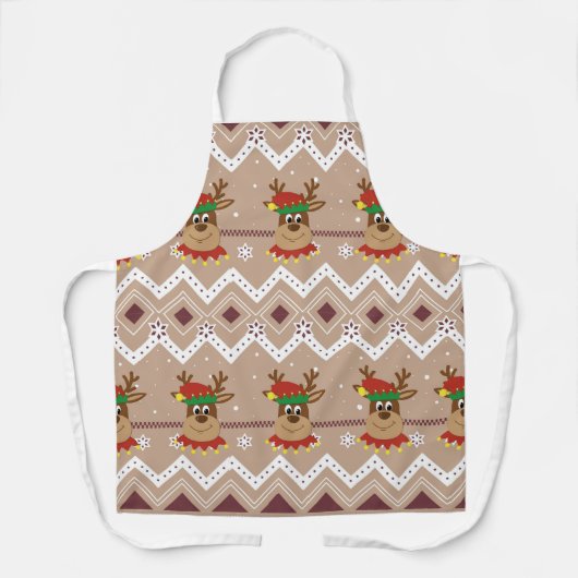 Schattige Kerst rendieren All-over print Schort (Voorkant)