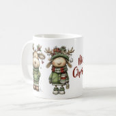 Schattige kerst rendieren koffiemok (Voorkant links)