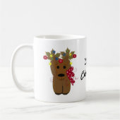 Schattige Kerst Rendieren Koffiemok (Links)