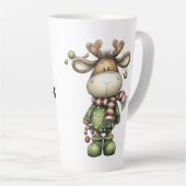 Schattige kerst rendieren latte mok (Rechterhoek)