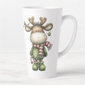 Schattige kerst rendieren latte mok (Rechts)