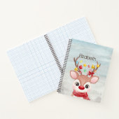 Schattige Kerst Rendieren Notitieboek (Binnen)