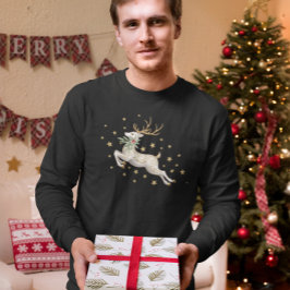 Schattige Kerst Rendieren Tri-Blend Shirt