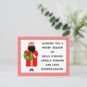 Schattige kerst rijm briefkaart (Staand voorkant)