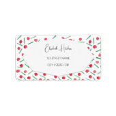 Schattige kerst rood en groen thema etiket (Voorkant)