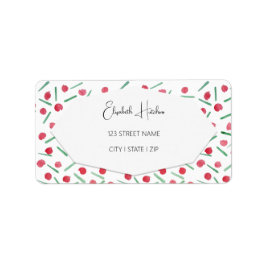 Schattige kerst rood en groen thema etiket