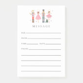 Schattige Kerst Roze Notenkraker Desk Bericht Post-it® Notes (Voorkant)