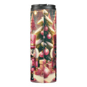 Schattige Kerst Roze Notenkraker Trio Thermosbeker (Achterkant)