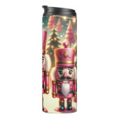 Schattige Kerst Roze Notenkraker Trio Thermosbeker (Geroteerd rechts)