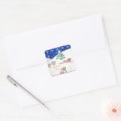 Schattige kerst santa Sticker (Envelop)