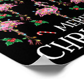 Schattige Kerst Shirt Vrouwen Kinder Meisjes Flami Poster (Hoek)