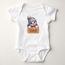Schattige Kerst Sneeuwman Baby Bodysuit