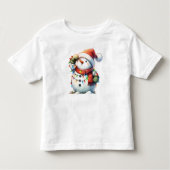 Schattige Kerst Sneeuwman Baby Bodysuit (Voorkant)