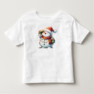 Schattige Kerst Sneeuwman Baby Bodysuit